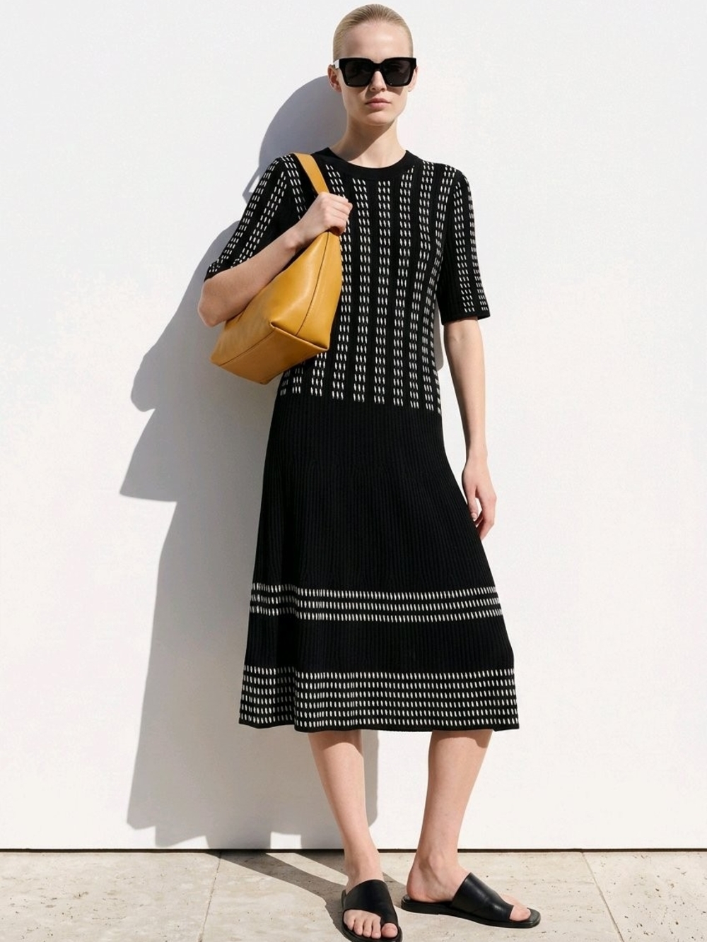 Black Knit Sweater Dress